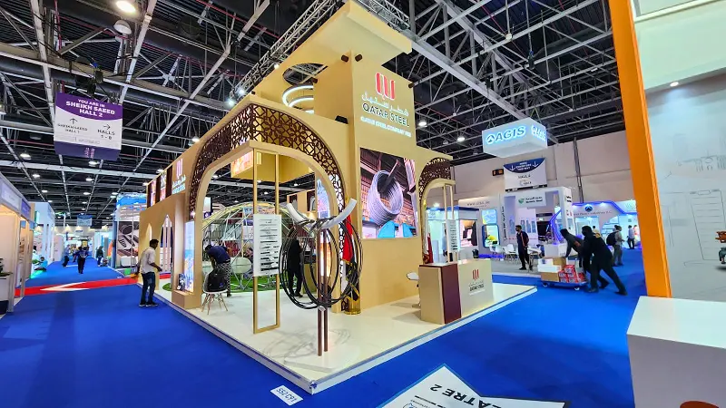 Qatar Steel exhibition stall at BIG 5 Dubai 2022 DWTC