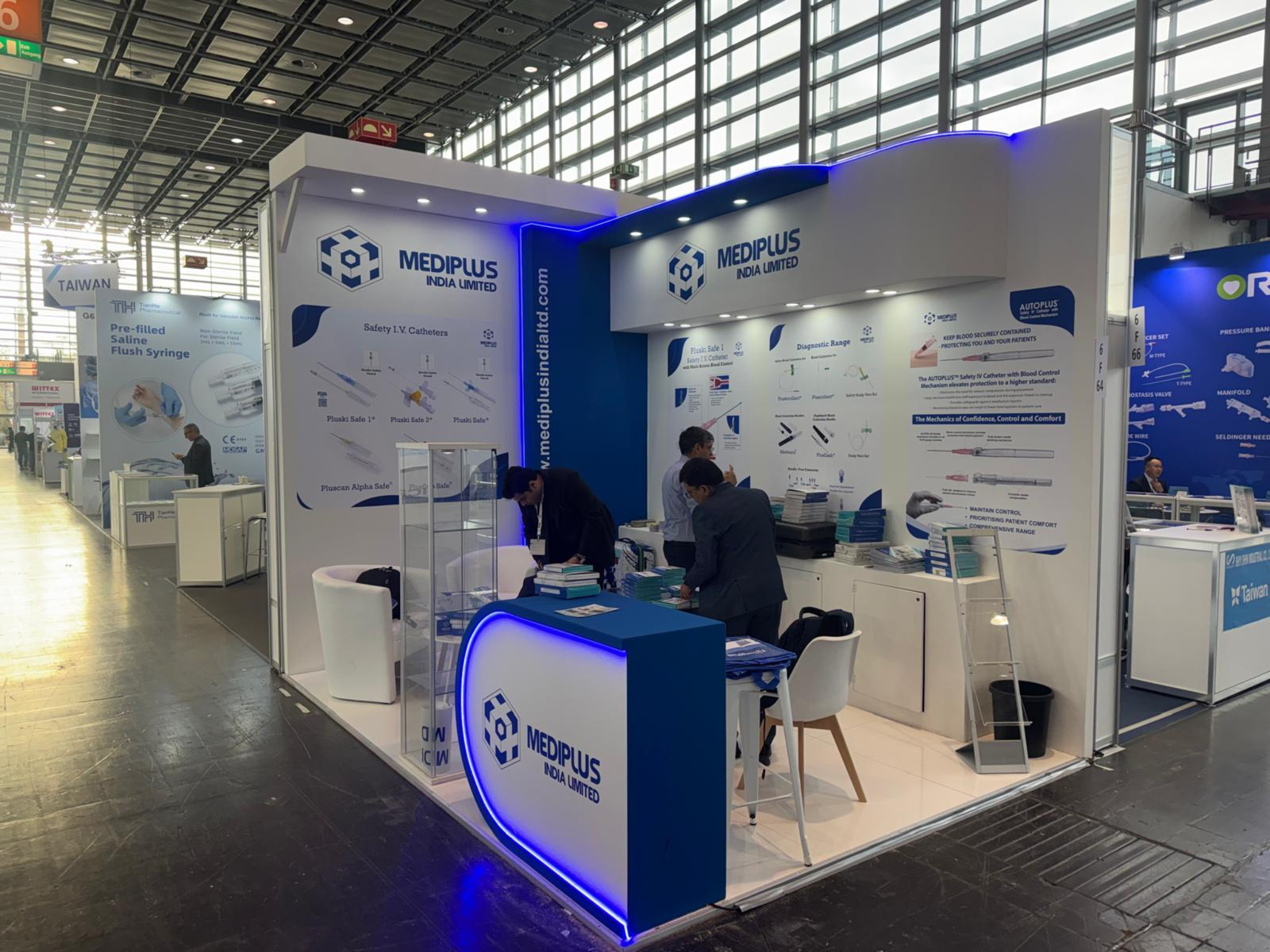 3D booth design for Productronica India exhibition stand