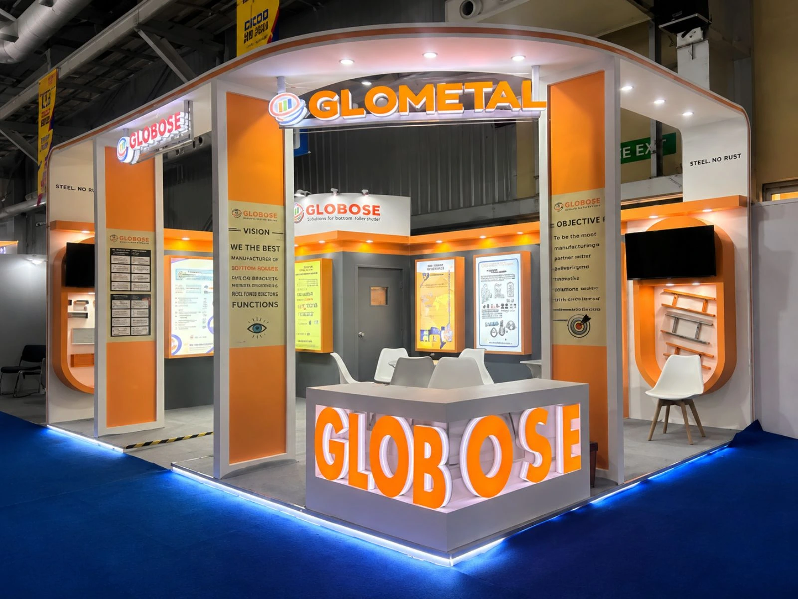 Globose Pvt. Ltd exhibition booth at ELASIA 2026 by Booth Fabricators