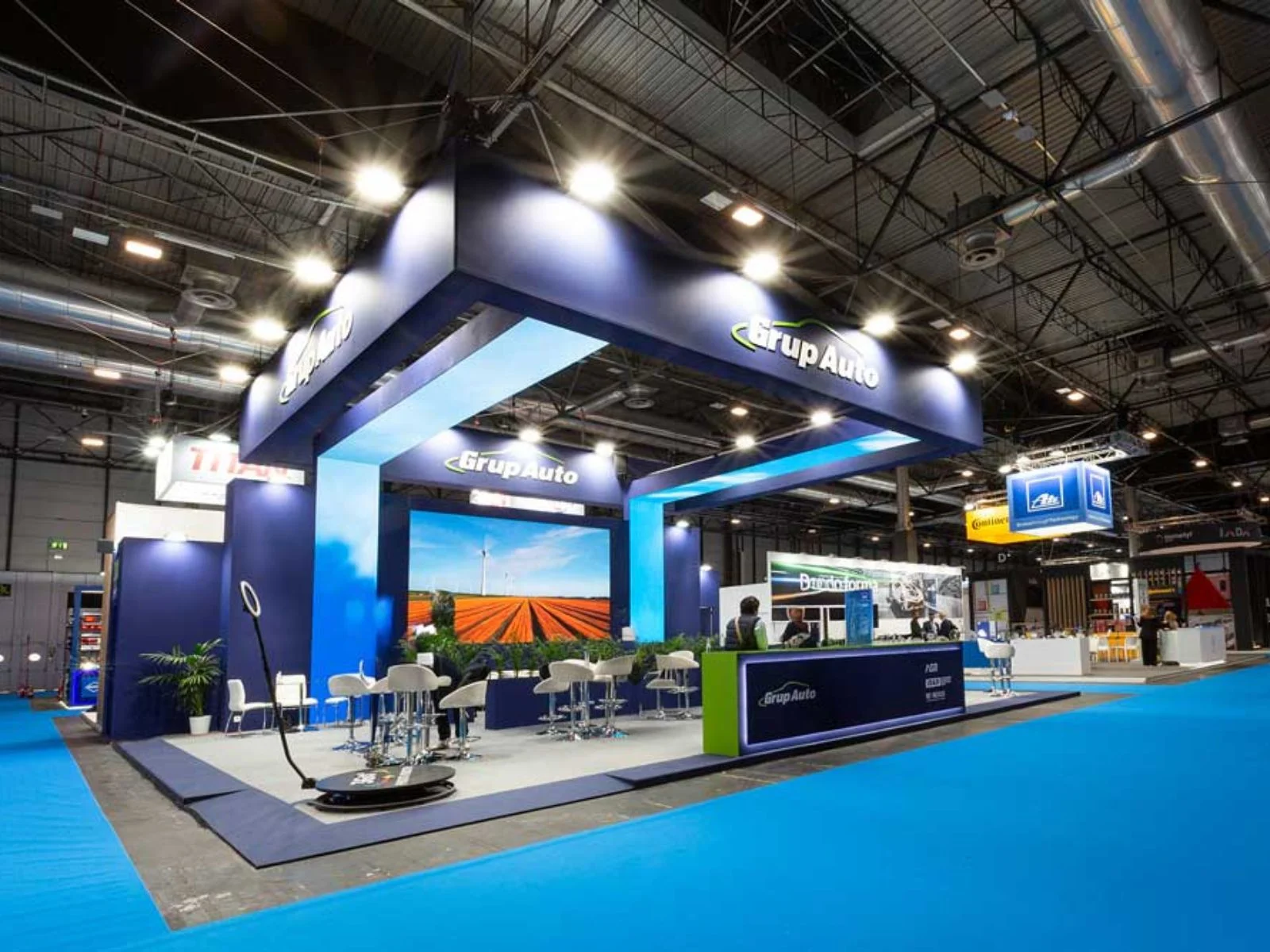 GRUPAUTO – MOTORTEC exhibition booth at MOTORTEC 2024 by Booth Fabricators
