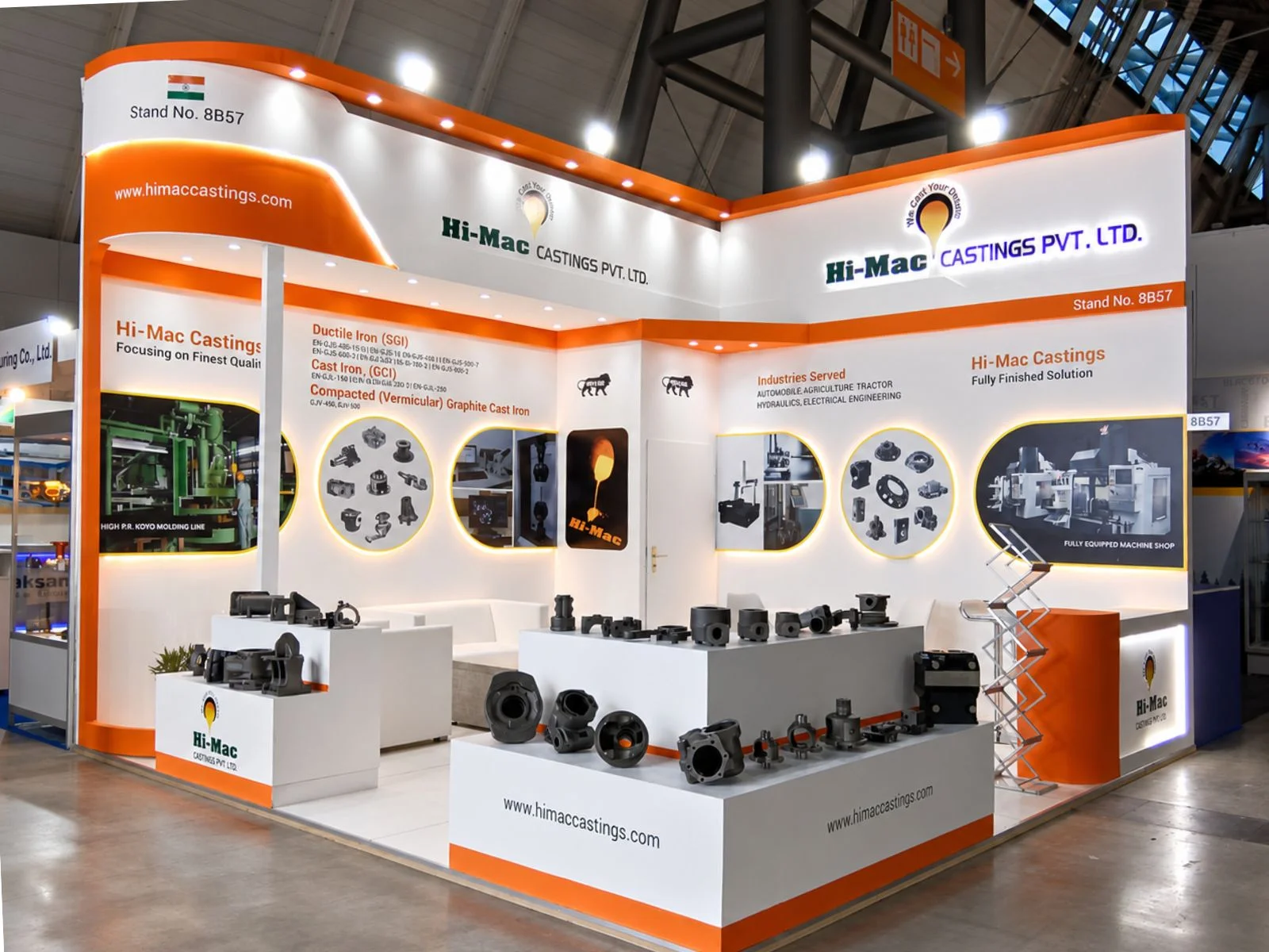 Hi Mac exhibition booth at Castforge 2026 by Booth Fabricators