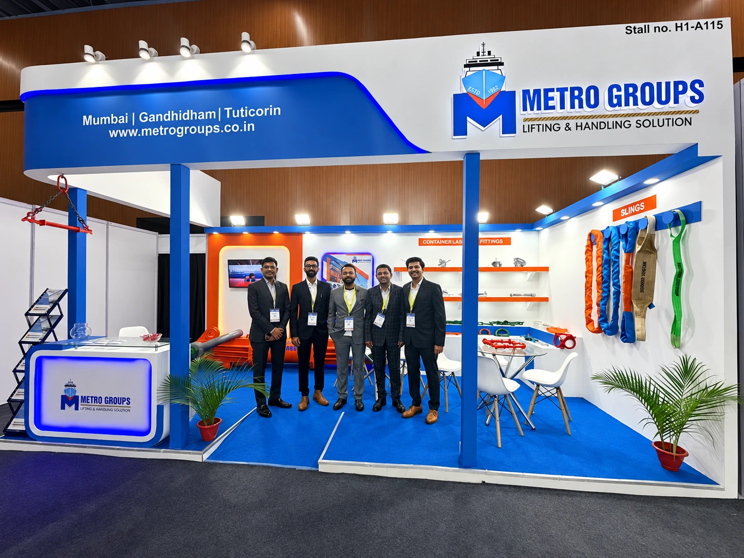 Metro Groups 28 SQM custom exhibition stand at Windergy India 2026 at Chennai Trade Centre in Chennai India