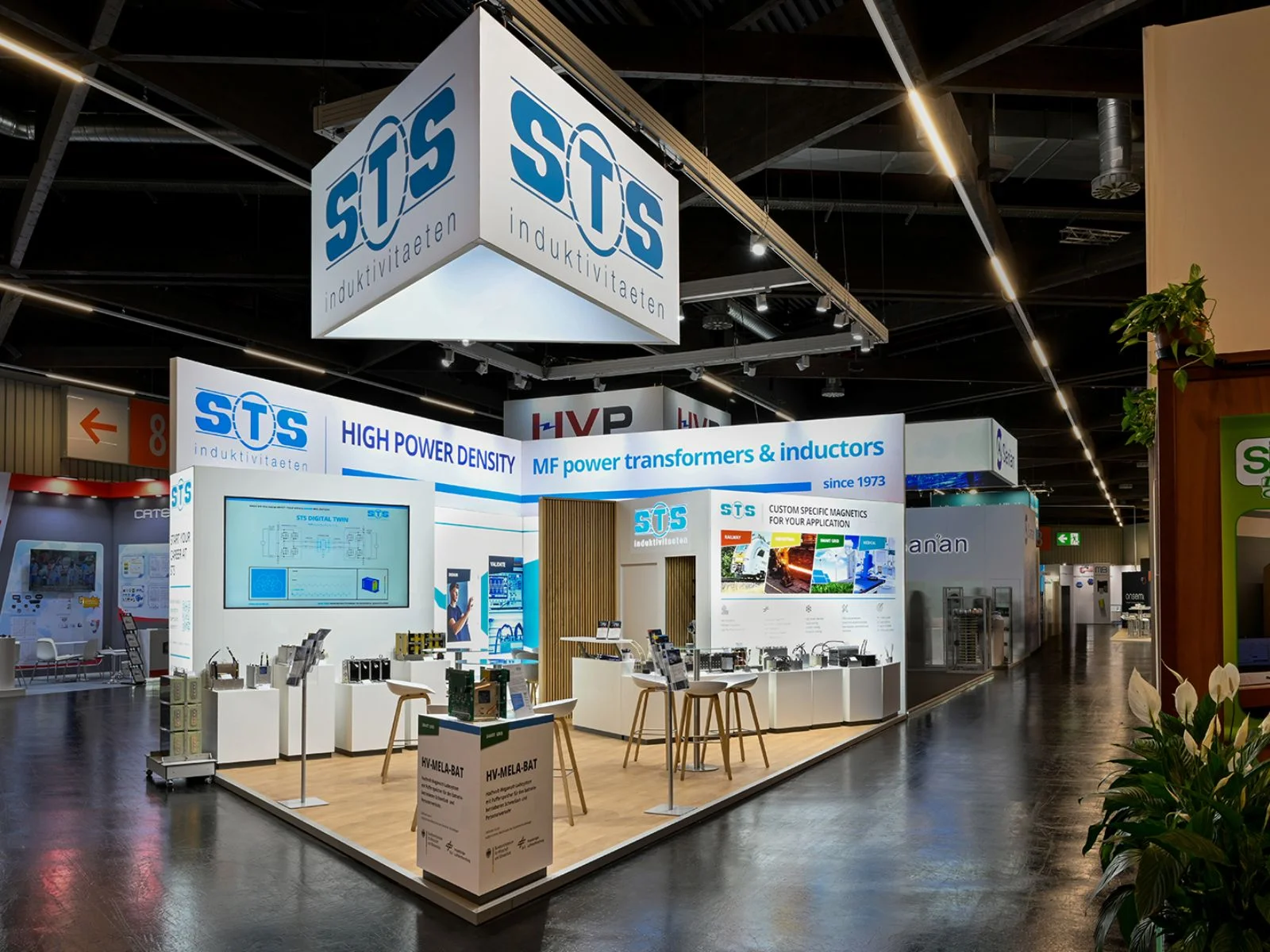 STS exhibition booth at PCIM Europe 2025 by Booth Fabricators
