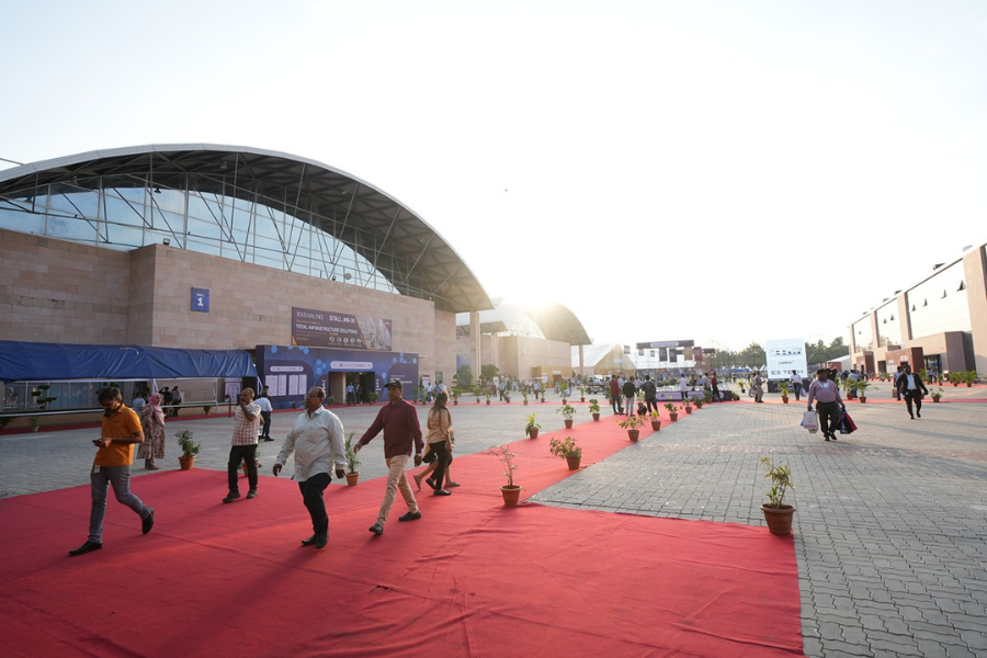 Custom exhibition booth and stall design at HITEX Exhibition Centre, Hyderabad.