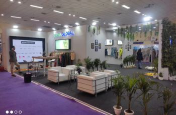 Custom booth fabrication for Bharat Tex 2025 exhibition design