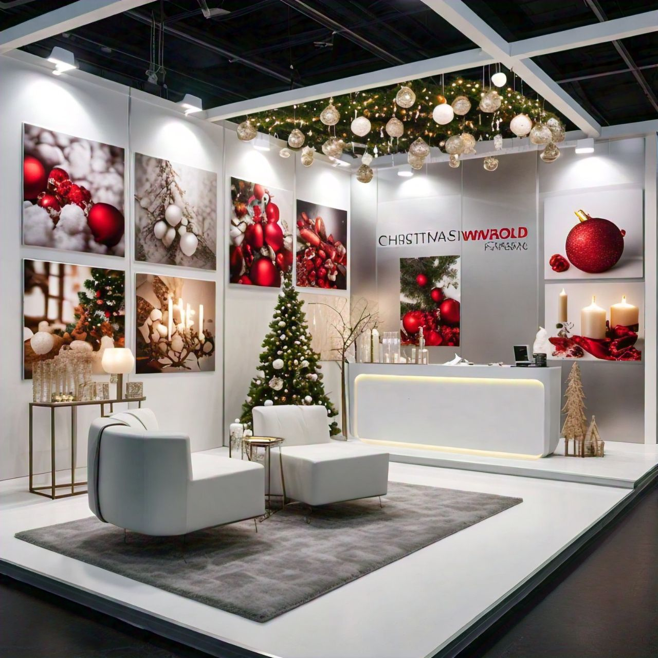 Boltz Home Collections custom booth at Christmas World Messe Frankfurt 2025 for seasonal decoration exhibition.