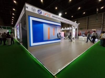 Exhibition stall design for cosmetic ingredients and packaging brands in Chennai